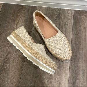 Louise Et Cie Calum Stretch Knit Slip-On Espadrilles Sneakers Macaroon Cream